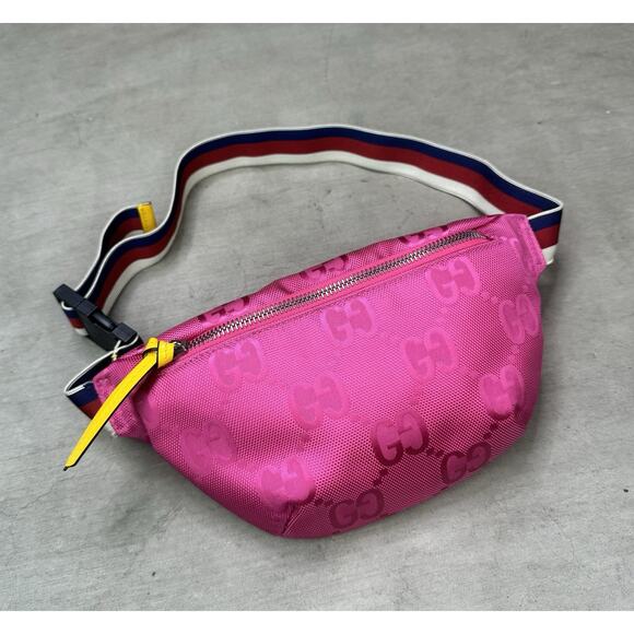 Gucci Childrens Pink Off The Grid GG Logo Belt Bag Fanny Pack - Picture 3 of 16